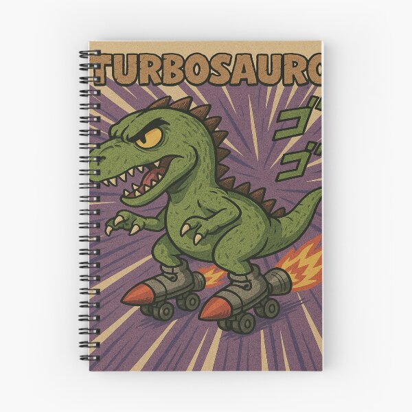Item preview, Turbosauro – Funny Dinosaur with Roller Skates Cartoon Design designed and sold by AuraloomAtelier.