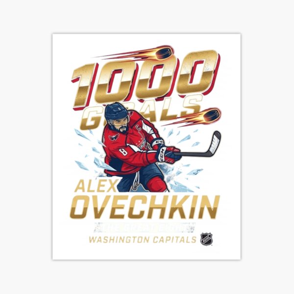 Alex Ovechkin 1000 Goals The Great Eight Washington Capitals NHL History Maker Sticker