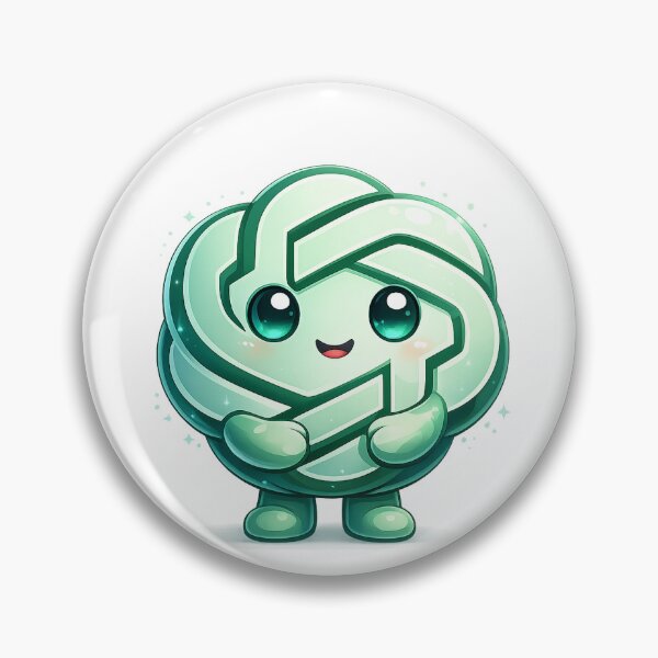 Item preview, Cute AI ChatGPT Brain Mascot designed and sold by fritz-10signer.