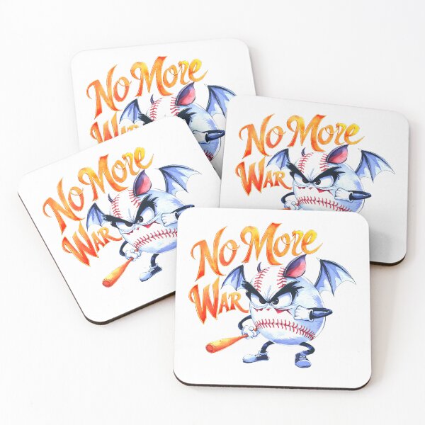 Aperçu de l'œuvre Kawaii Animal quote word baseball inspiration no war créée et vendue par madevdine.
