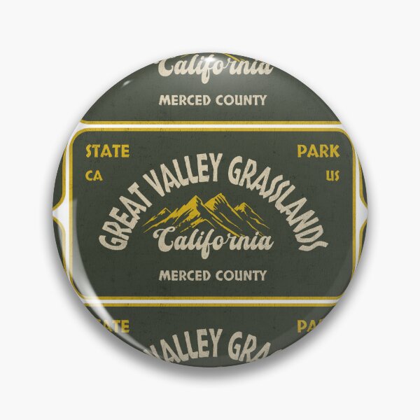 Item preview, Great Valley Grasslands State Park, Merced County, California, badge design designed and sold by Wanderful-roads.