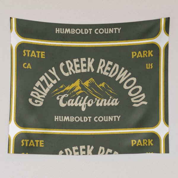 Item preview, Grizzly Creek Redwoods State Park, Humboldt County, California, badge design designed and sold by Wanderful-roads.