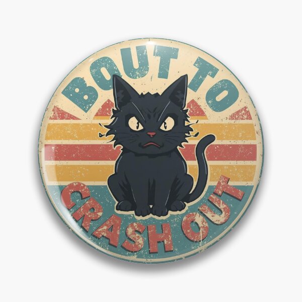 Item preview, Bout To Crash Out - Funny Manic Overwhelmed Cat designed and sold by Jaroslaw-S.
