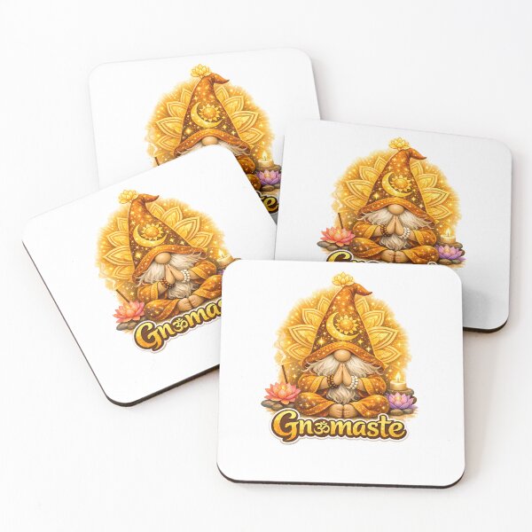 Item preview, Gnomaste Gnome – Meditating Yoga Wizard | Spiritual Namaste Gnome Art designed and sold by Aurora & Ink Artworks .