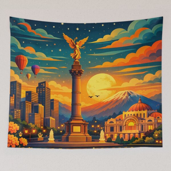 Item preview, Mexico City illustration designed and sold by MatthewHeights.