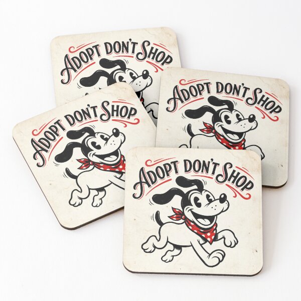 Item preview, Adopt Dont Shop Vintage Rubber Hose Cartoon Dog designed and sold by ryanguas.