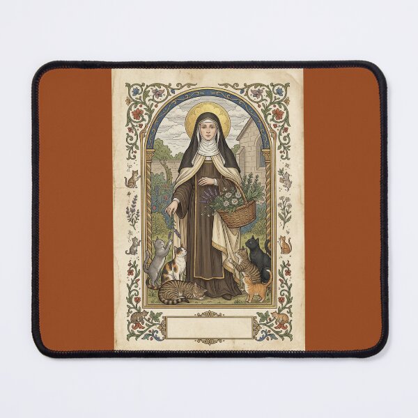 Item preview, Saint Gertrude of Nivelles with cats. designed and sold by Natalia-Vlad.