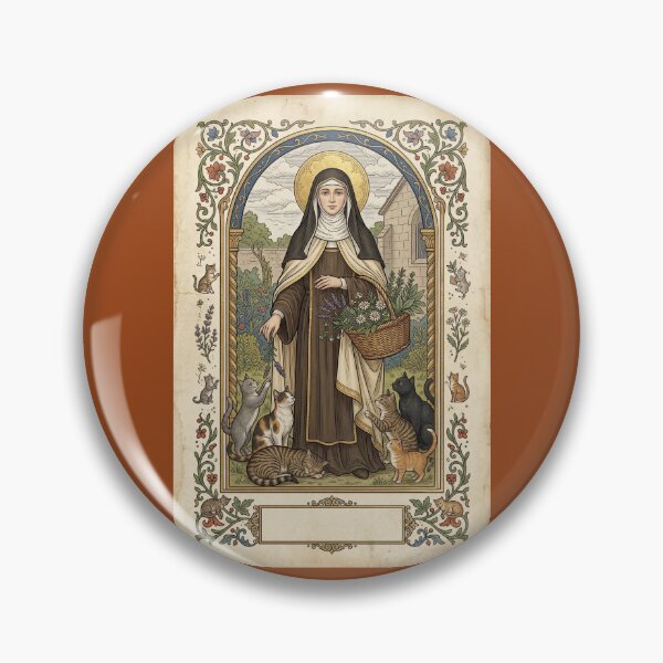 Item preview, Saint Gertrude of Nivelles with cats. designed and sold by Natalia-Vlad.