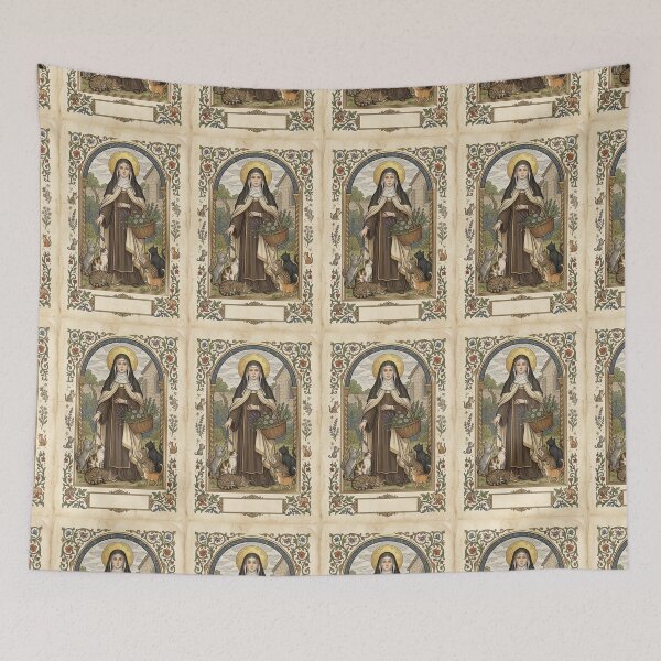 Item preview, Saint Gertrude of Nivelles with cats. designed and sold by Natalia-Vlad.