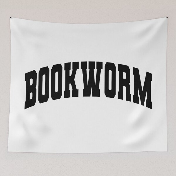 Item preview, Bookworm Varsity Sweatshirt Aesthetic Gift for Book Lover, Cute Bookworm Shirt Minimalist Reader Gift for Her, Cozy Bookworm Blanket Aesthetic Gift for Readers, Bookworm Varsity Sticker designed and sold by Noe Mill.