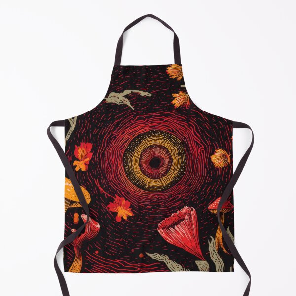 Item preview, Mushrooms and flowers in dark space designed and sold by anytka.