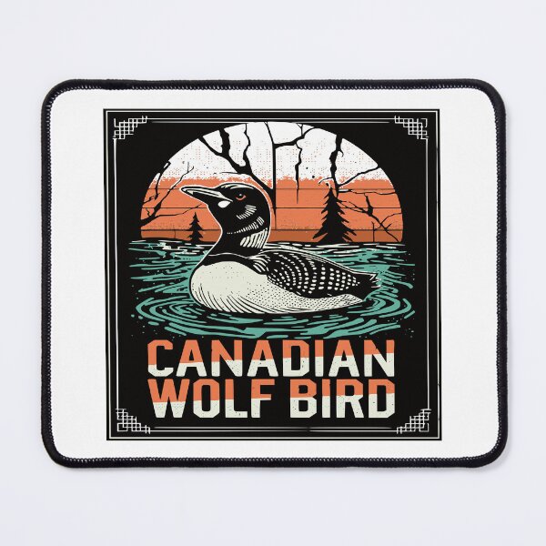 Item preview, Stupid Canadian wolf bird Vintage Loon illustration designed and sold by CeliaZnx.