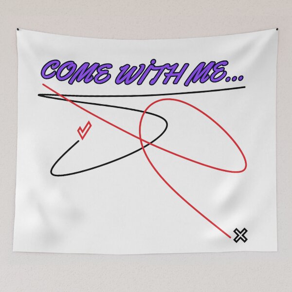 Item preview, Modern Abstract Streetwear Design | Come With Me... Text Art designed and sold by RS-Globalist-.