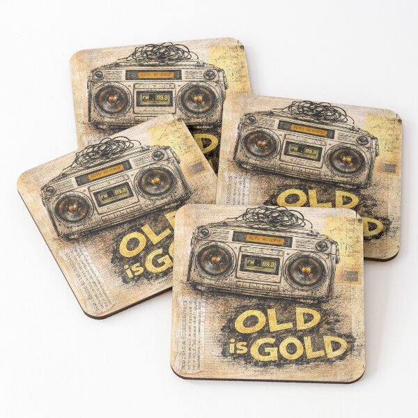 Item preview, Retro Boombox Vintage Design – Old Is Gold Music Aesthetic for 90s and Analog Lovers designed and sold by art2print.