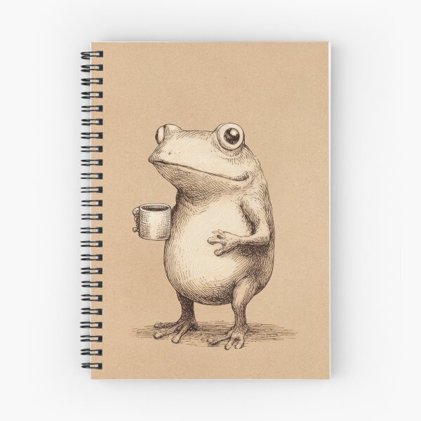 Item preview, Frog holding a cup at a table designed and sold by anytka.