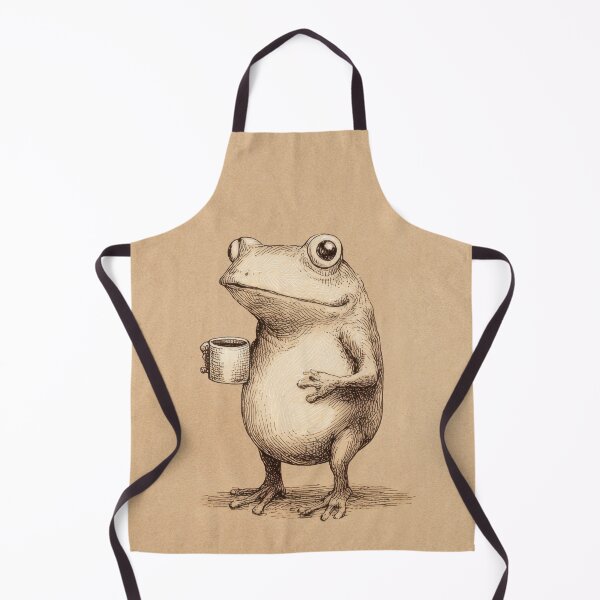 Item preview, Frog holding a cup at a table designed and sold by anytka.