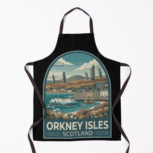 Item preview, Orkney Isles Scotland Vintage Travel Poster designed and sold by Loom on the Loch.