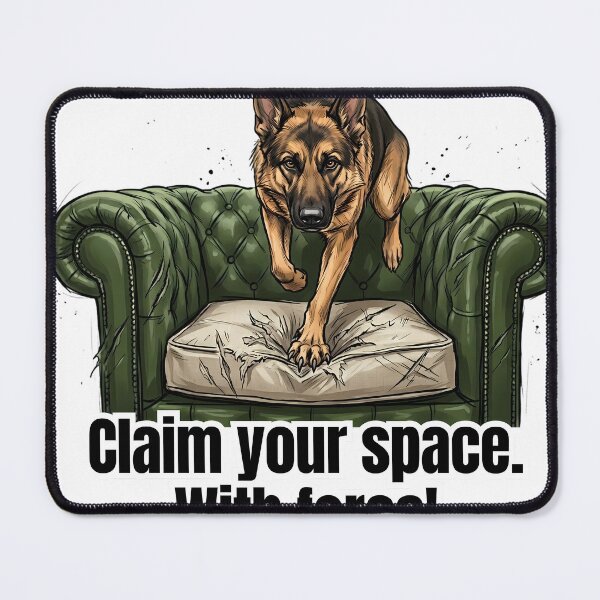 Item preview, Couch Conqueror - Funny German Shepherd Dog Chaos Art designed and sold by C360 Studio.