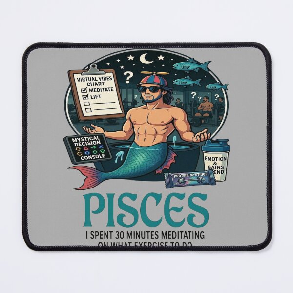 Item preview, Funny Pisces Zodiac Gym - "Too Mystical to Lift" Meditation T-shirt designed and sold by ClaussShop.