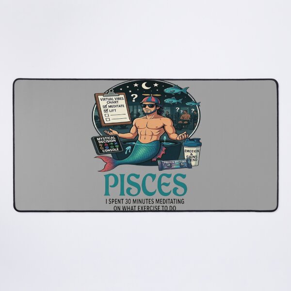 Item preview, Funny Pisces Zodiac Gym - "Too Mystical to Lift" Meditation T-shirt designed and sold by ClaussShop.