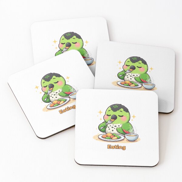 Item preview, Cute black conure parrot eating sticker  designed and sold by RBwinSm22.