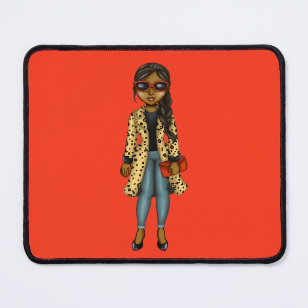 Item preview, Black Woman Wearing Leopard Jacket Fashion designed and sold by Deanna McRae.