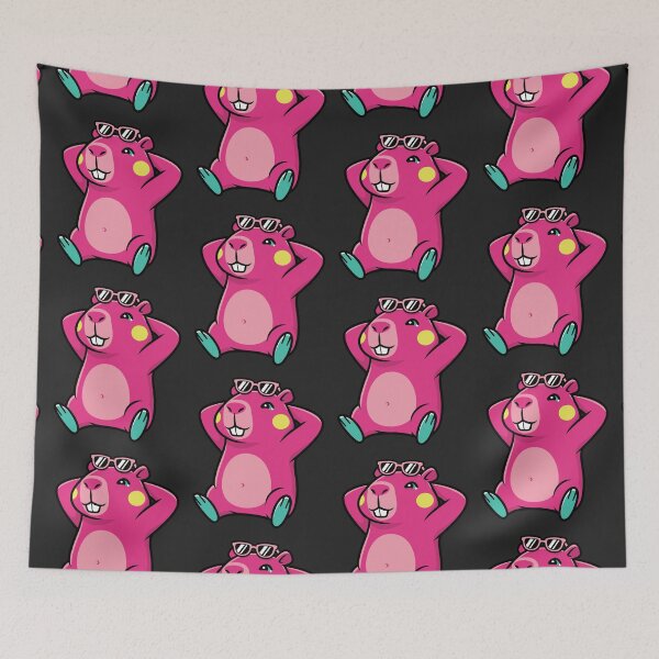 Item preview, Capy Chillax - Vibrant Magenta Relaxed Capybara designed and sold by AdriqnArt.