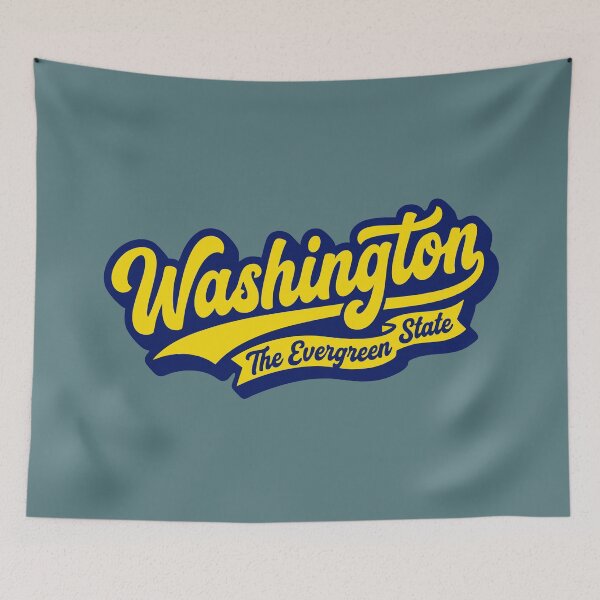 Item preview, Vintage Washington State Evergreen Baseball Script designed and sold by Cozy-Old-Pub.