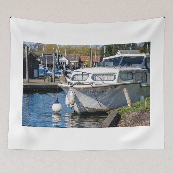 Item preview, Motor cruiser moored on the Bure River, Norfolk Broads designed and sold by yackers1.