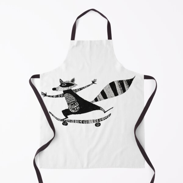 Item preview, Raccoon skateboarding in black style designed and sold by anytka.