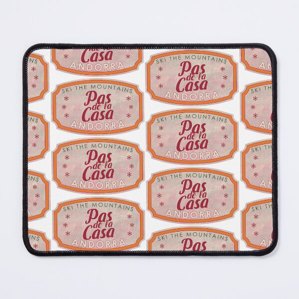 Item preview, Pas de la Casa, Andorra, Ski, textured skiing badge designed and sold by Wanderful-roads.