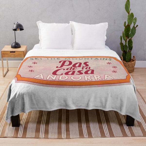 Item preview, Pas de la Casa, Andorra, Ski, textured skiing badge designed and sold by Wanderful-roads.