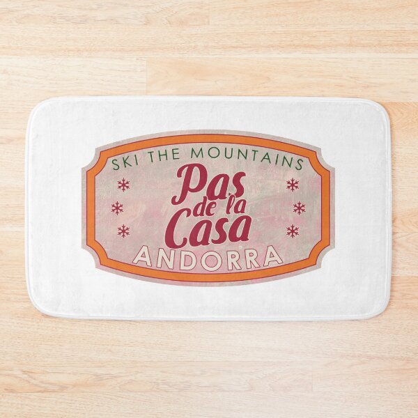 Item preview, Pas de la Casa, Andorra, Ski, textured skiing badge designed and sold by Wanderful-roads.