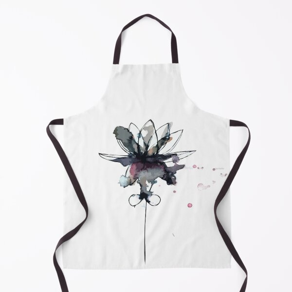 Item preview, Abstract Lotus, Minimalist Handdrawn Ink Line Drawing Illustration designed and sold by SWSandraWechner.