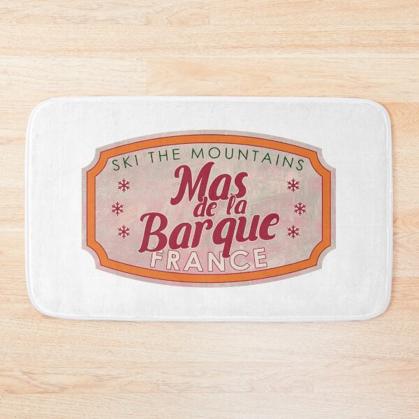 Item preview, Mas de la Barque, France, Ski, textured skiing badge designed and sold by Wanderful-roads.