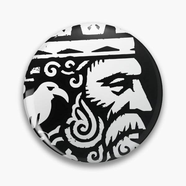 Item preview, Dark king god Odin with beard and crow. Black and white designed and sold by 127sm.