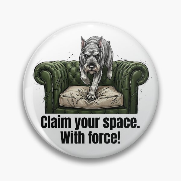 Item preview, Couch Conqueror - Funny Schnauzer Dog Chaos Art designed and sold by C360 Studio.