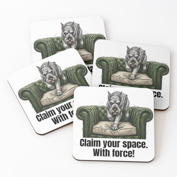 Item preview, Couch Conqueror - Funny Schnauzer Dog Chaos Art designed and sold by C360 Studio.