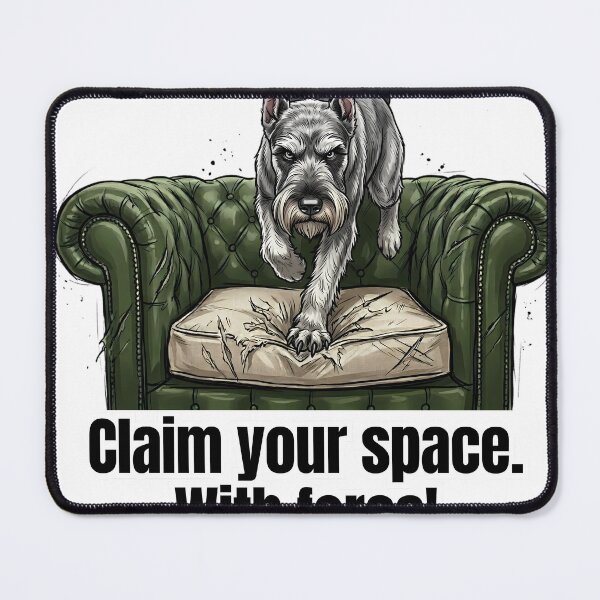 Item preview, Couch Conqueror - Funny Schnauzer Dog Chaos Art designed and sold by C360 Studio.