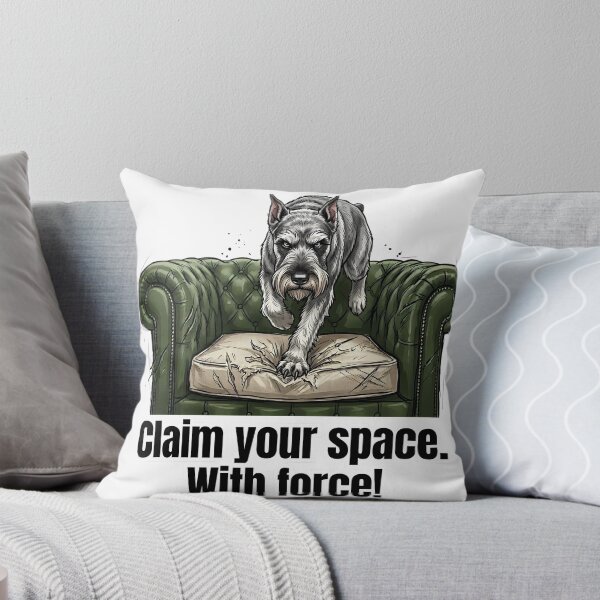 Item preview, Couch Conqueror - Funny Schnauzer Dog Chaos Art designed and sold by C360 Studio.