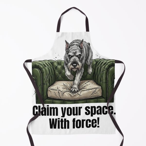 Item preview, Couch Conqueror - Funny Schnauzer Dog Chaos Art designed and sold by C360 Studio.