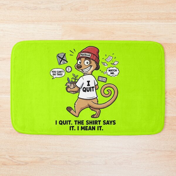 Item preview, Funny Meerkat I Quit Work Retro 90s Cartoon T-Shirt designed and sold by mAXiBoOM.