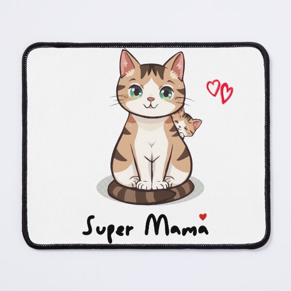Item preview, SuperMom - Kawaii Cat and Kitten - Mother's Day Gift designed and sold by INDEEDME.