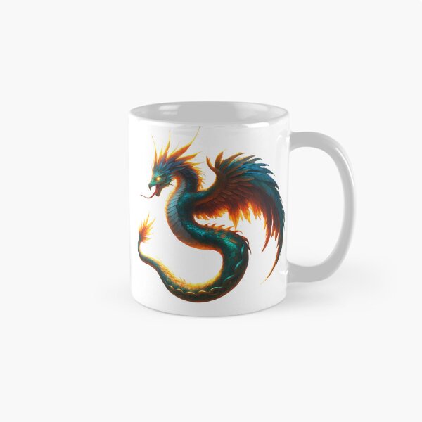 Item preview, Quetzalcoatl - Aztec Feathered Serpent Fantasy Art designed and sold by Lucid Dream Pixel.