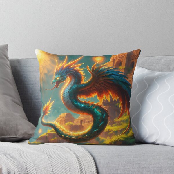 Item preview, Quetzalcoatl - Aztec Feathered Serpent Fantasy Art designed and sold by Lucid Dream Pixel.