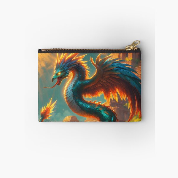Item preview, Quetzalcoatl - Aztec Feathered Serpent Fantasy Art designed and sold by Lucid Dream Pixel.