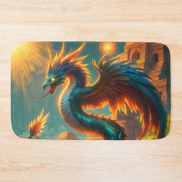Item preview, Quetzalcoatl - Aztec Feathered Serpent Fantasy Art designed and sold by Lucid Dream Pixel.
