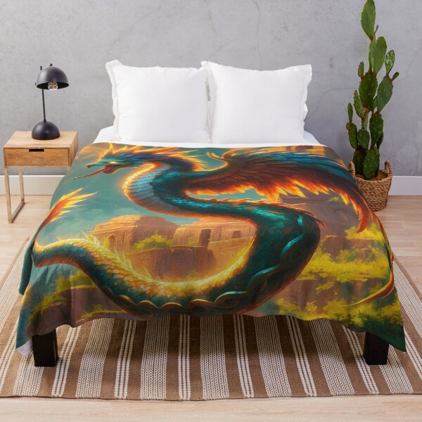 Item preview, Quetzalcoatl - Aztec Feathered Serpent Fantasy Art designed and sold by Lucid Dream Pixel.