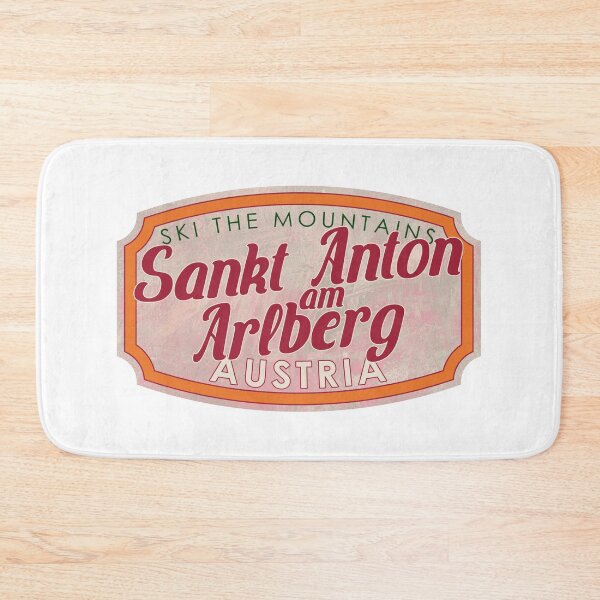 Item preview, Sankt Anton am Arlberg, Austria, Ski, textured skiing badge designed and sold by Wanderful-roads.