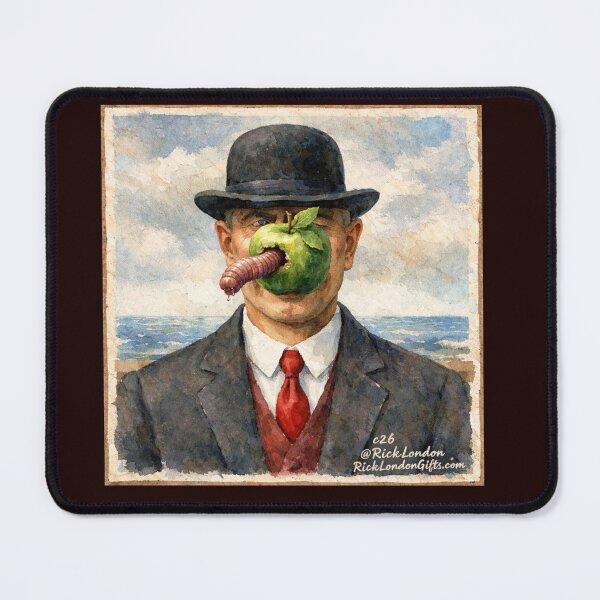 Item preview, Surreal Apple Mystery – Magritte Parody by Rick London designed and sold by Rick London Gifts.